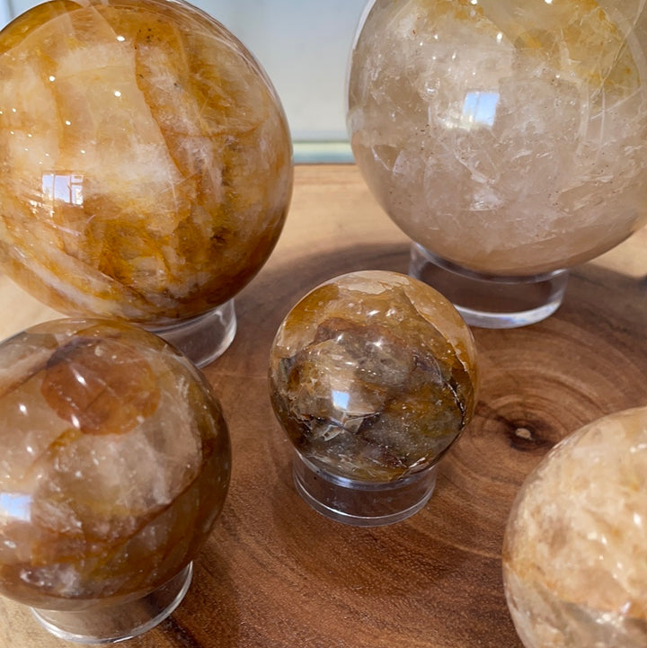 Golden Healer Quartz Spheres